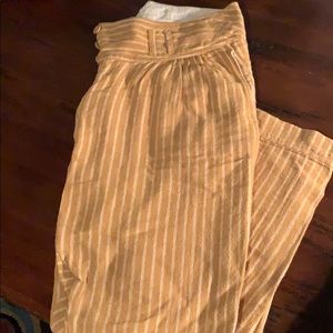 Free People yellow striped pants!